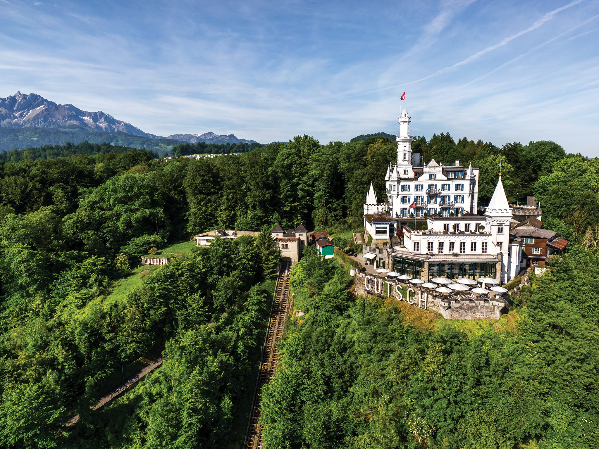 Château Gütsch, a stunning hotel overlooking the historic city of Lucerne