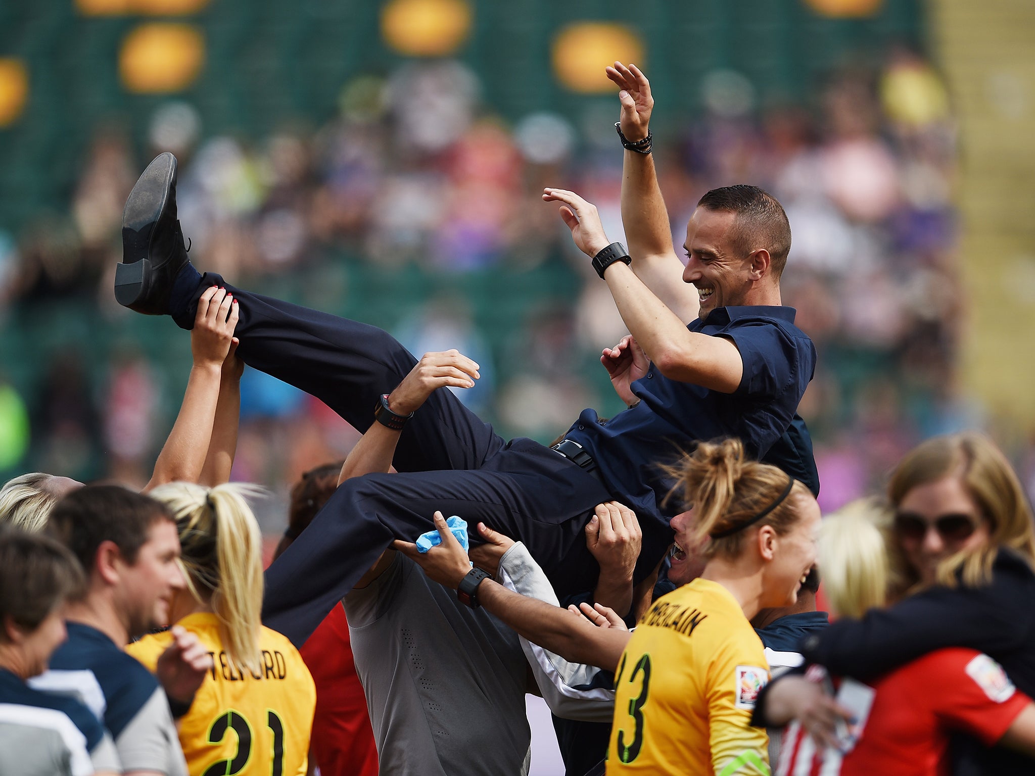 Mark Sampson will lead England at the Women's European Championship (Getty)