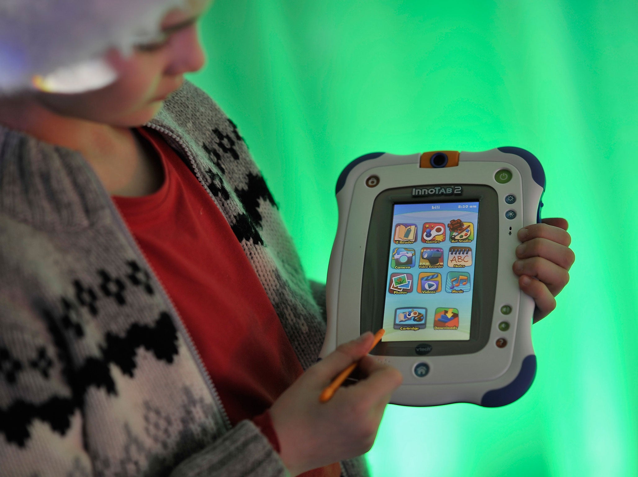 The VTech InnoTab 2 at the launch of Dream Toys 2012 at St Mary's Church on October 31, 2012 in London, England
