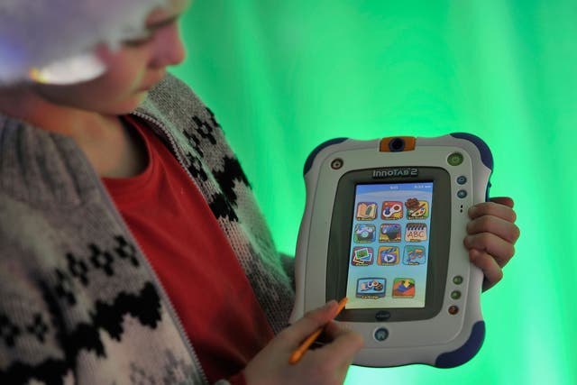 The VTech InnoTab 2 at the launch of Dream Toys 2012 at St Mary's Church on October 31, 2012 in London, England