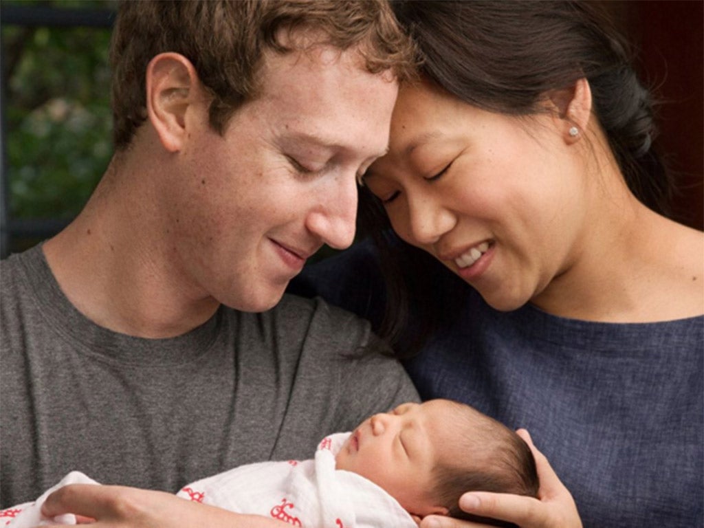 Mark Zuckerberg, Pricilla and daughter Max