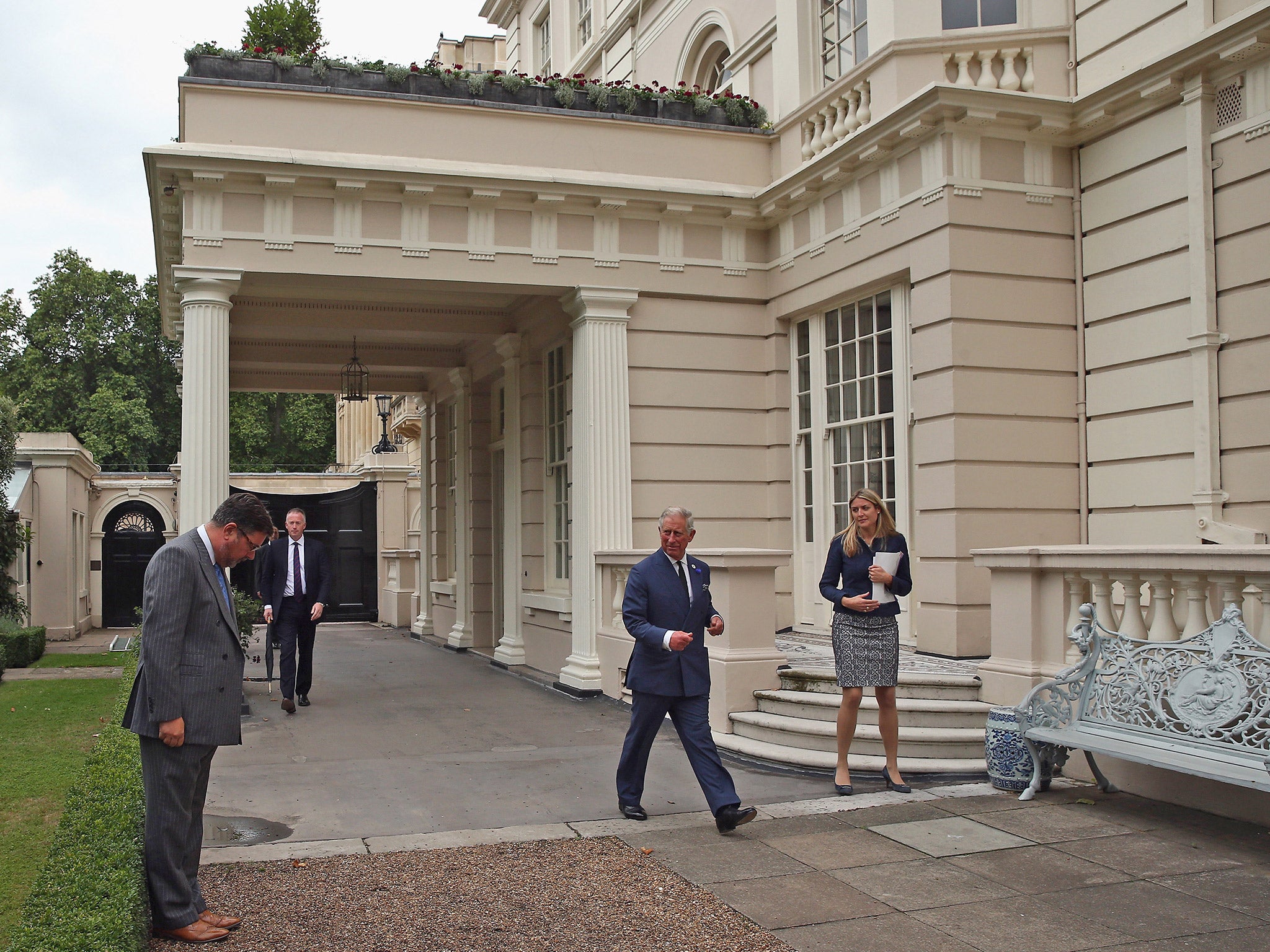 The Prince of Wales outside Clarence House