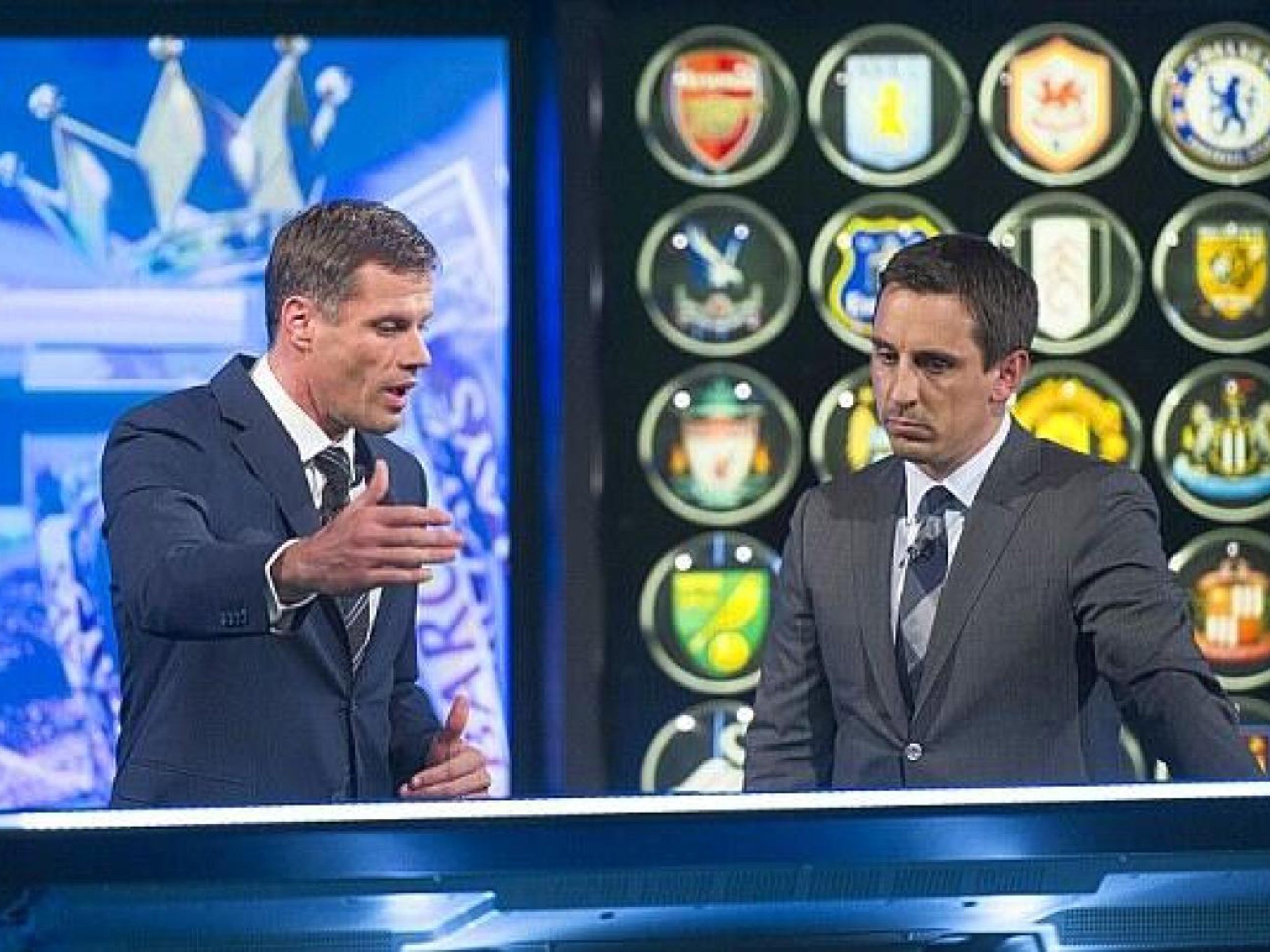 Jamie Carragher and Gary Neville during their Monday Night Football days