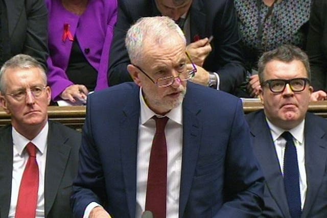 Jeremy Corbyn speaks during the debate in the House of Commons on extending the bombing campaign against Islamic State to Syria