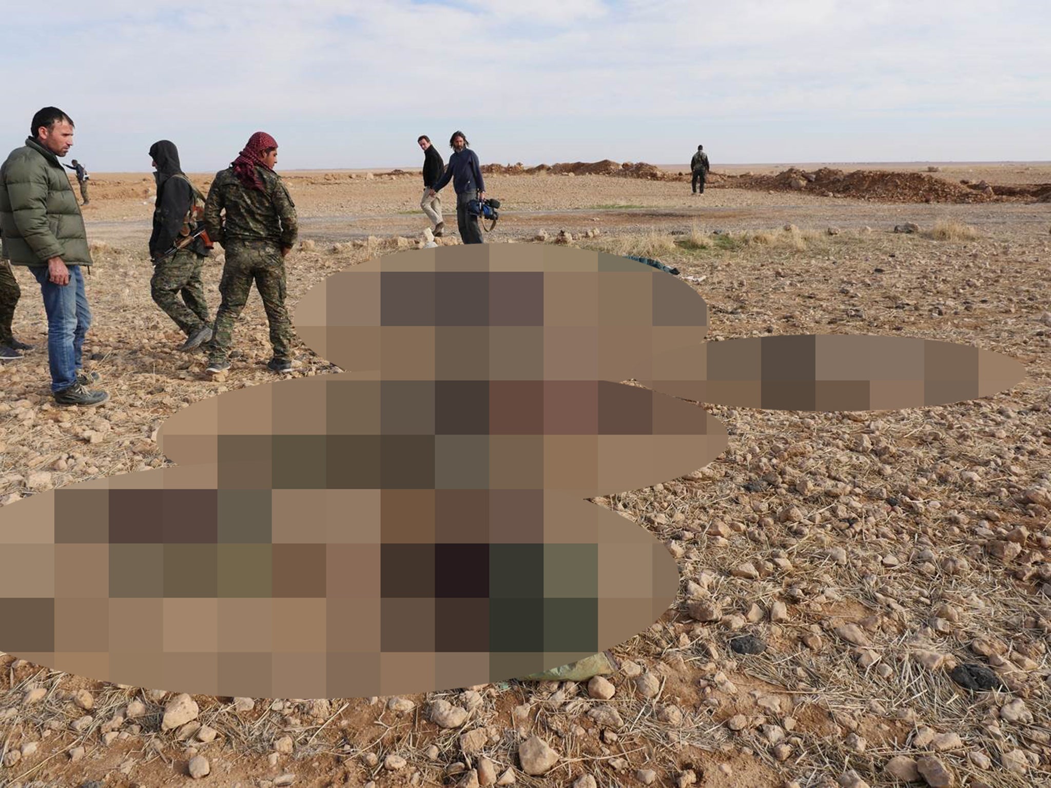 Isis fighters killed on a Kurdish outpost