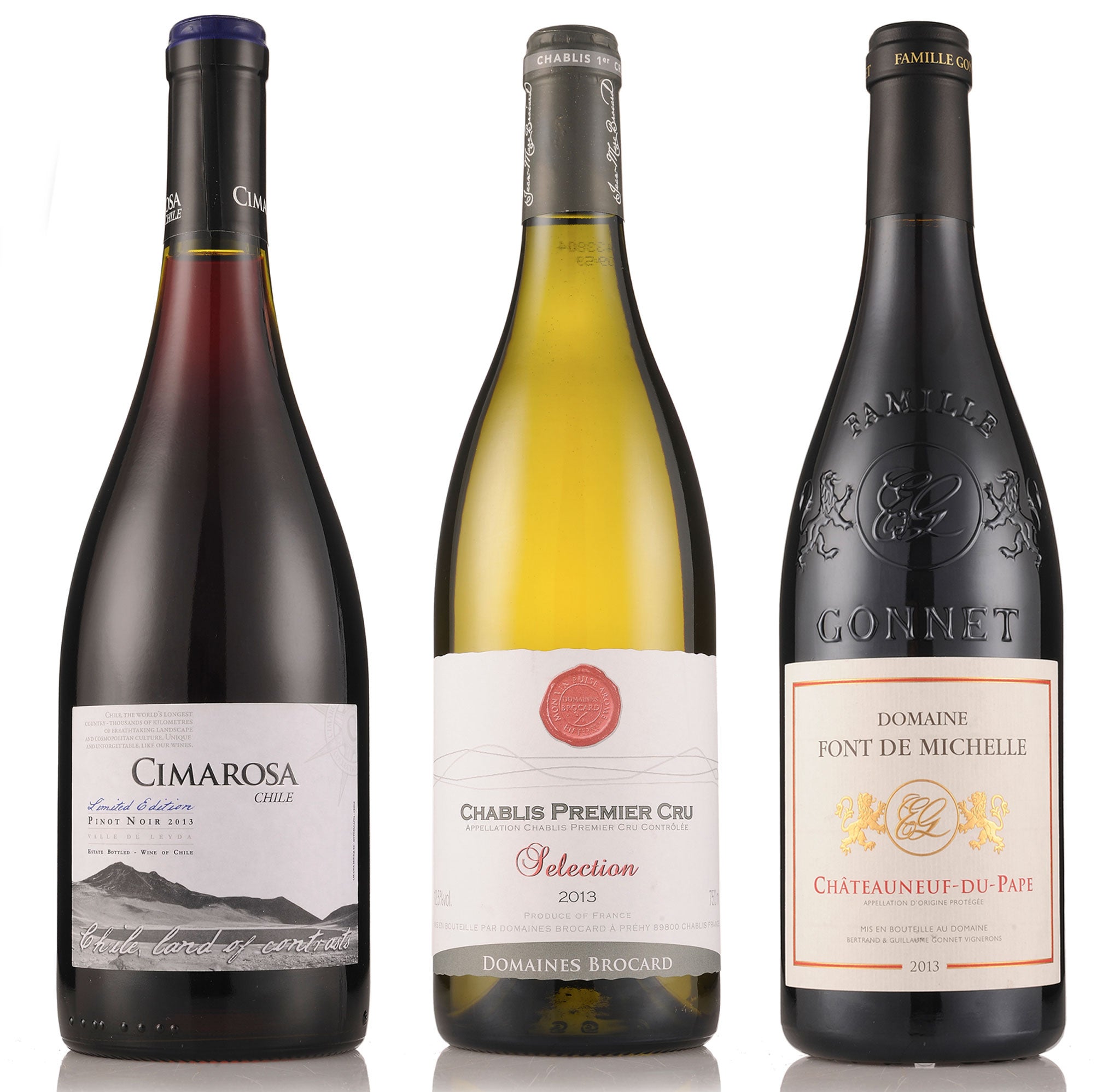 Wine 2013 Pinot Noir Limited Edition Leyda Valley 2014 Taste The Difference Chablis Premier Cru Brocard 2013 Font De Michelle Chateauneuf Du Pape The Independent The Independent