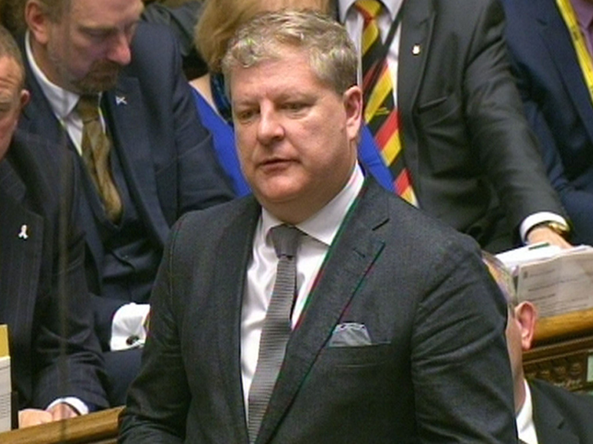 SNP Westminster leader Angus Robertson speaking during the debate in the House of Commons on extending the bombing campaign against Islamic State to Syria