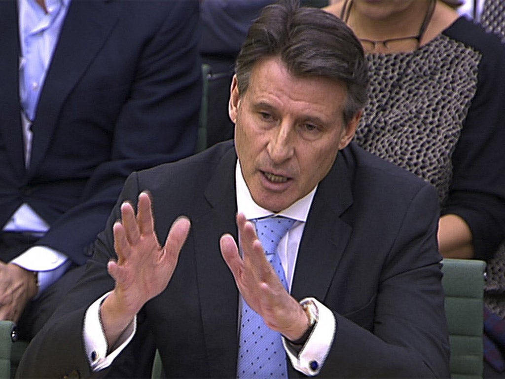 IAAF president Seb Coe was given a three-hour grilling by a group of MPs