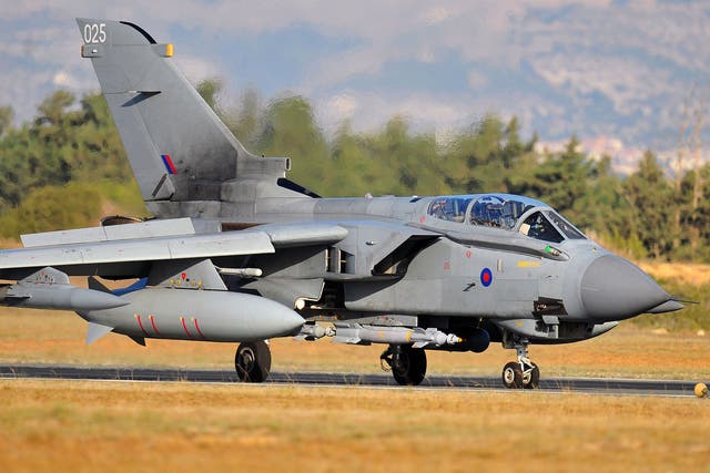 British war planes launched air strikes within hours of the Parliamentary vote