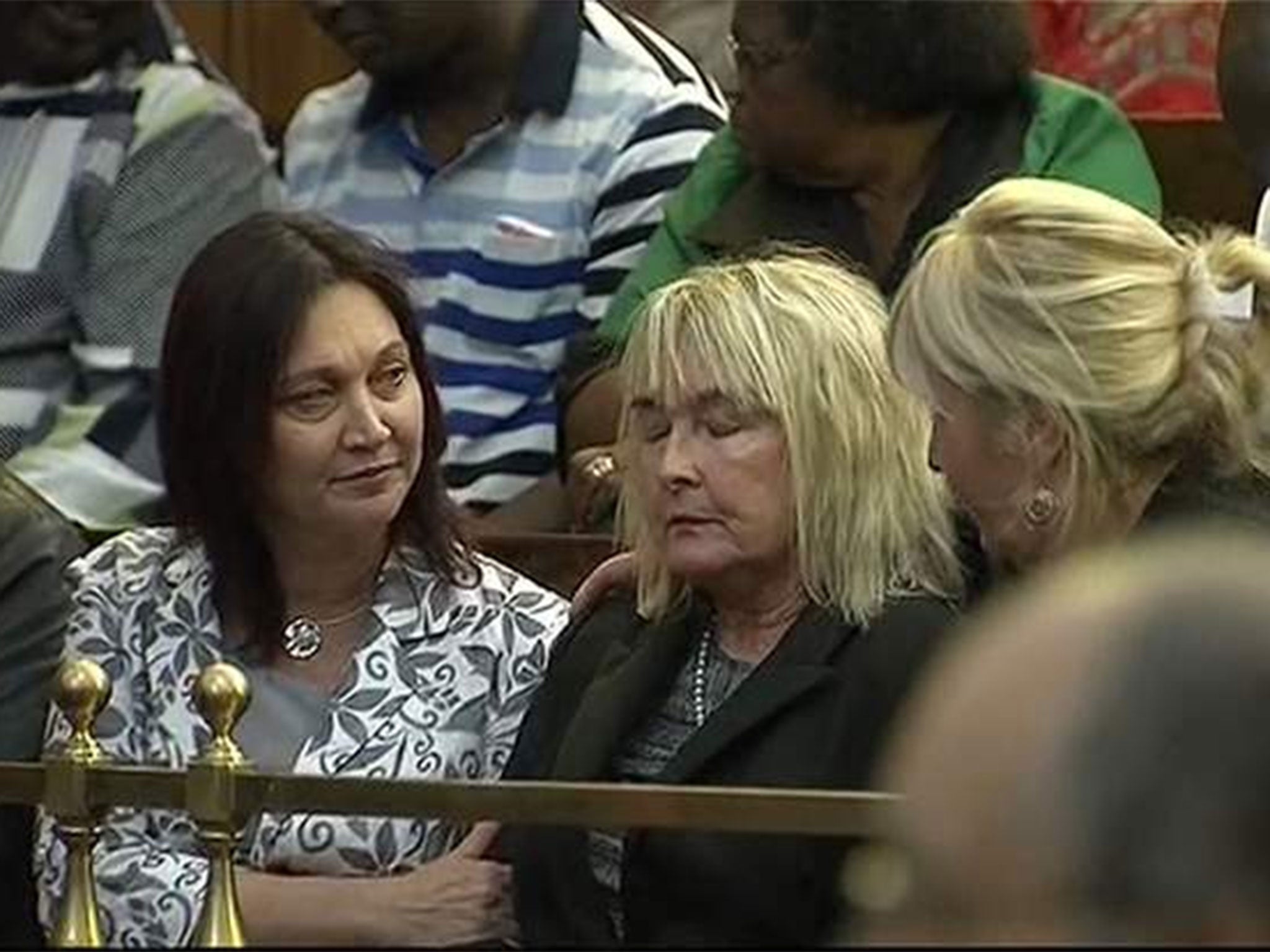 June Steenkamp, Reeva's mother, reacts as the verdict is read out