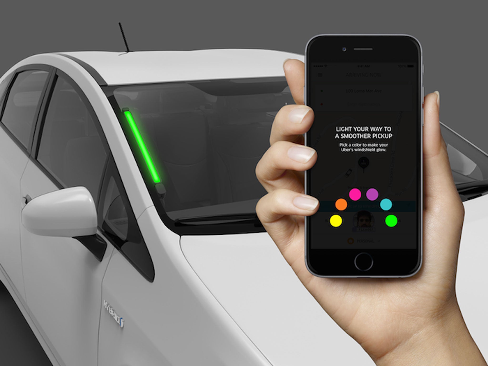 The technology, called SPOT, allows riders and drivers to connect through the use of color.