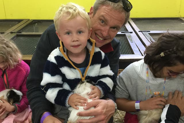 Neil Shelton, of Morgan Stanley, with his son, Elliott, who as a baby had surgery at GOSH