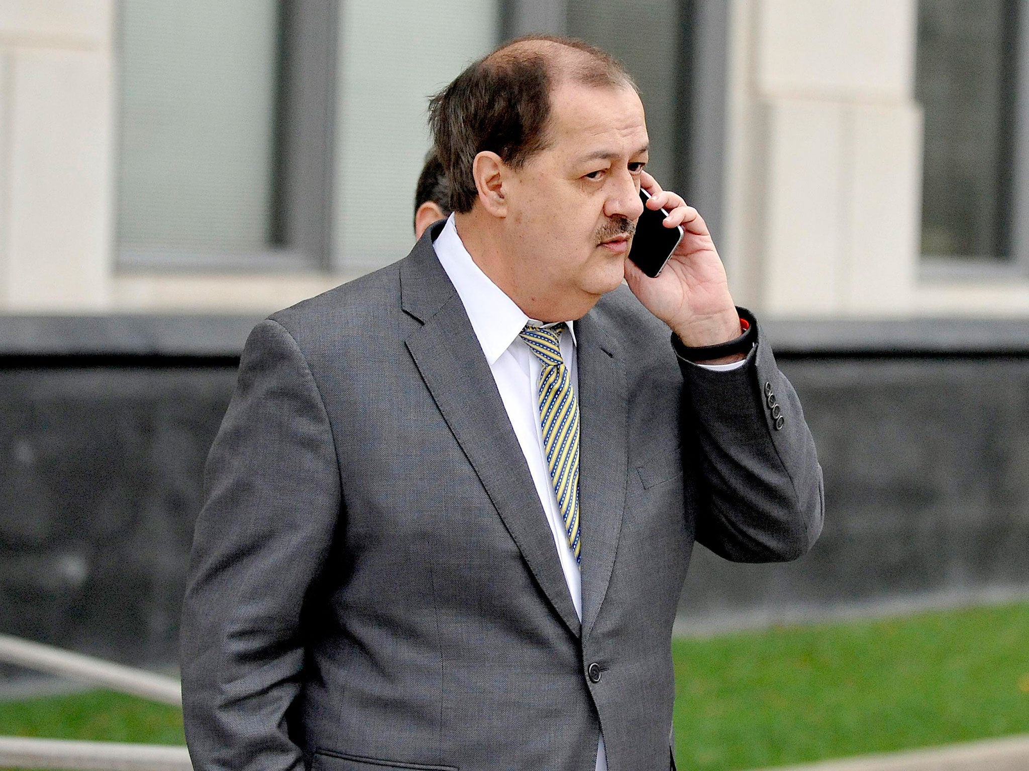 Former Massey Energy Chief Executive Don Blankenship as he walks into the Robert C. Byrd U.S. Courthouse in Charleston, West Virginia
