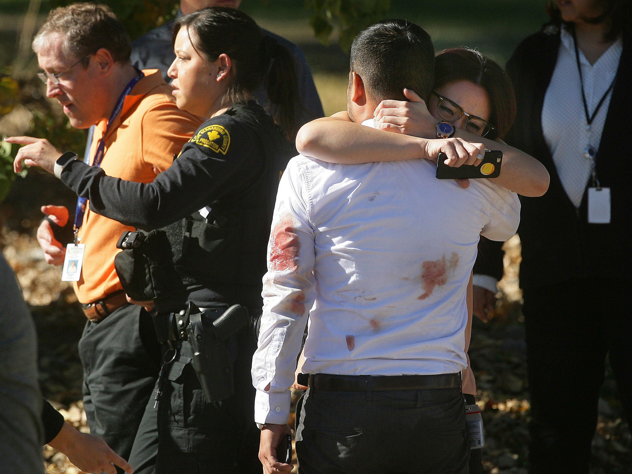 Survivors of the shooting in its aftermath