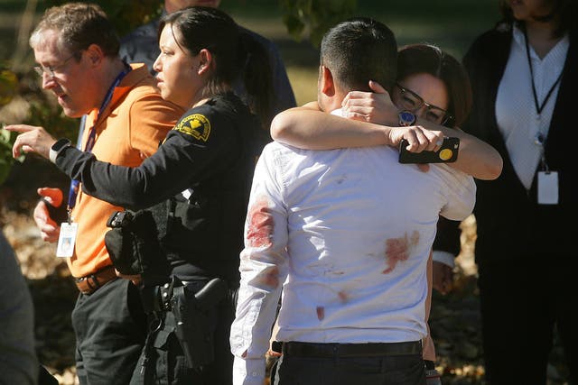 Survivors of the shooting in its aftermath