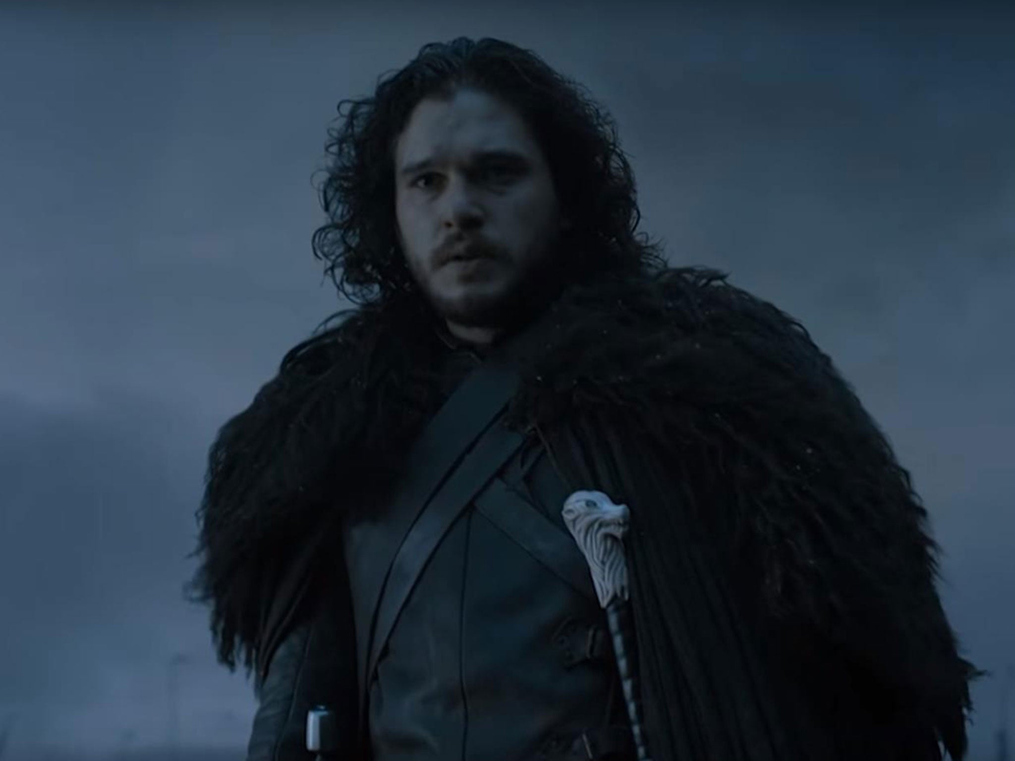 Old footage of Jon Snow featured heavily in the trailer