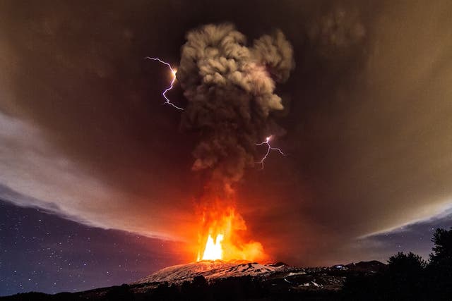 Incredible video of the volcano erupting for first time in two years