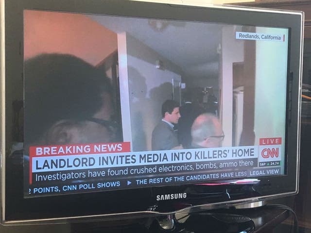 Media channels broadcast from inside the home of the suspects