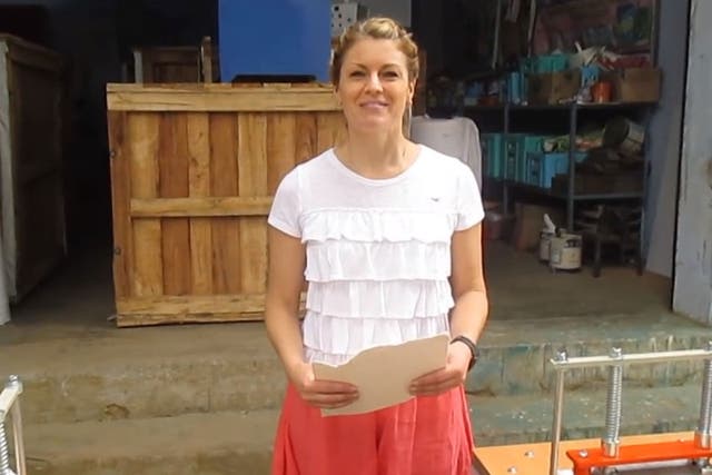 The yoga teacher has pursued the sanitary pad project through the charity she set up last year, Loving Humanity