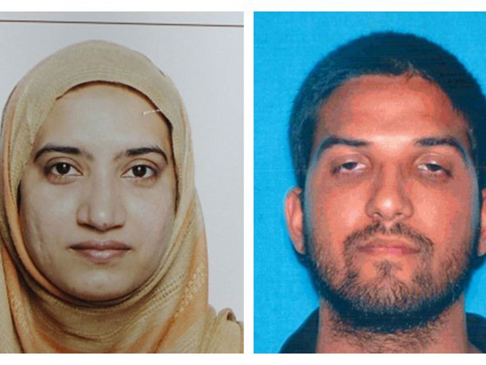 Tashfeen Malik, left, and Syed Farook died in a shoot-out with police