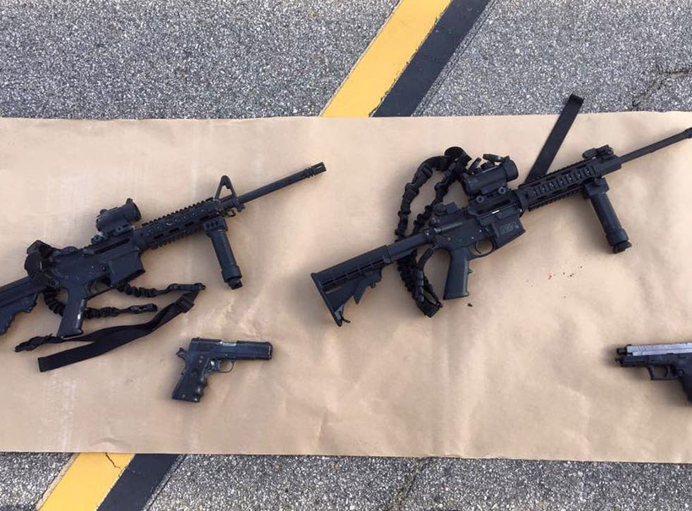 Weapons used by the suspects