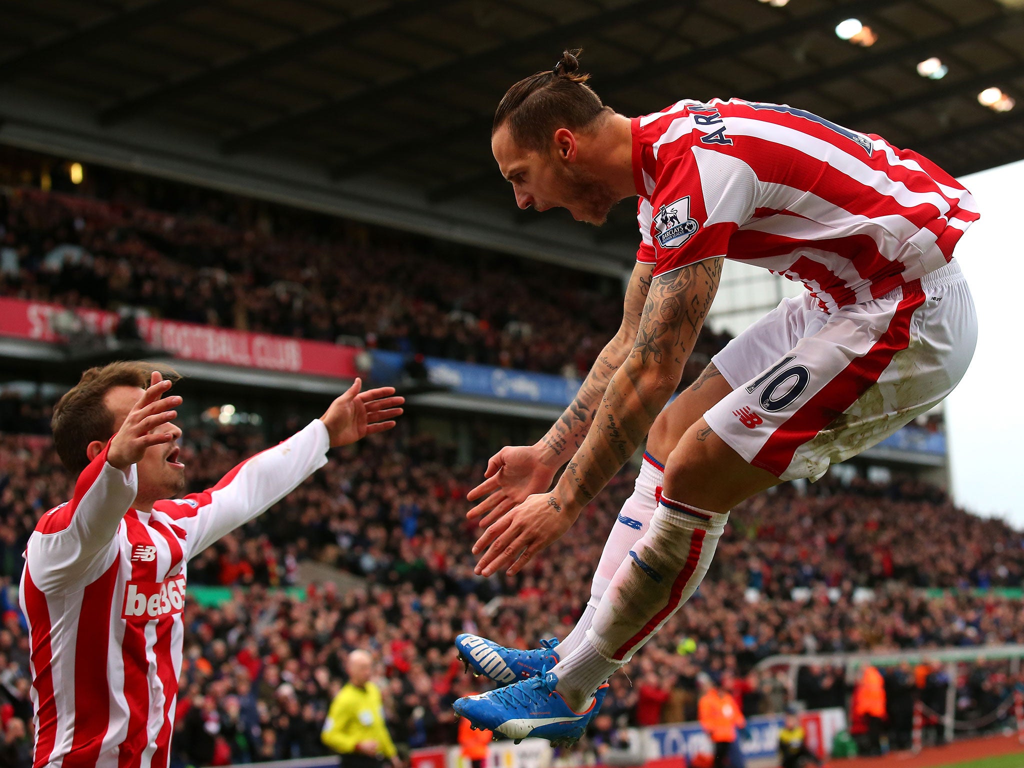 Marko Arnautovic added goals to his undoubted promise and talent at the Britannia this season (Getty)