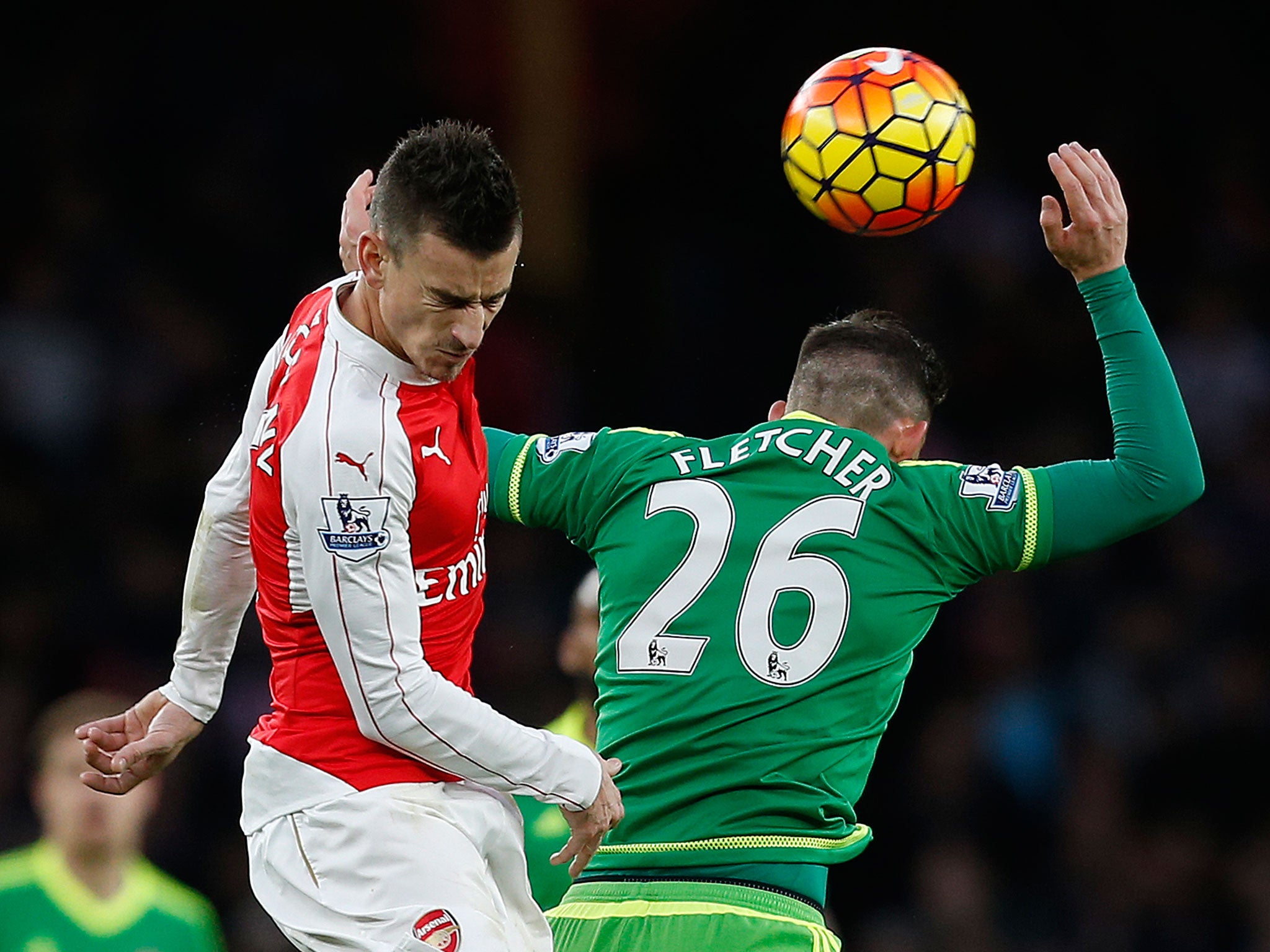 &#13;
Laurent Koscielny in action for Arsenal against Sunderland last weekend&#13;