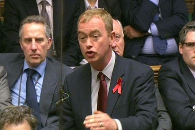 Tim Farron  speaking in the Commons on air strikes in Syria