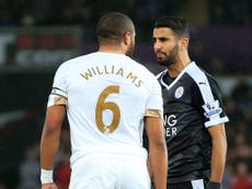 Leicester winger Mahrez in tunnel spat with Swansea's Williams