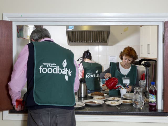 Demand at food banks soars by 50 per cent at this time of year