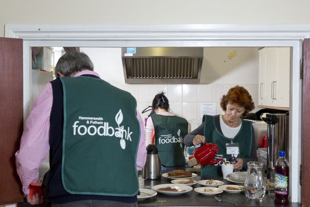 Demand at food banks soars by 50 per cent at this time of year