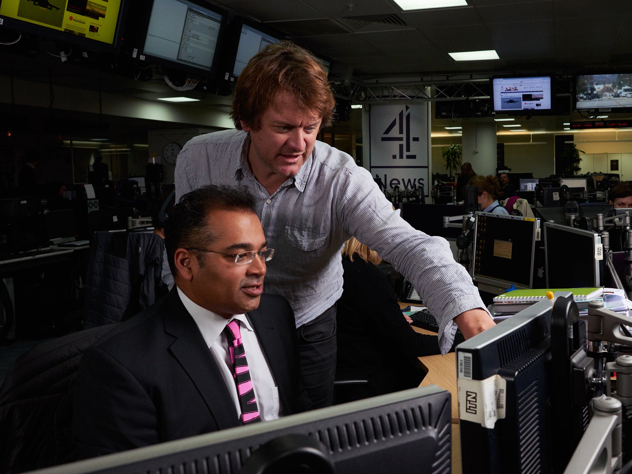 Krishnan Guru-Murthy, presenter, and Ben de Pear, editor, of the much-lauded ‘Channel 4 News’