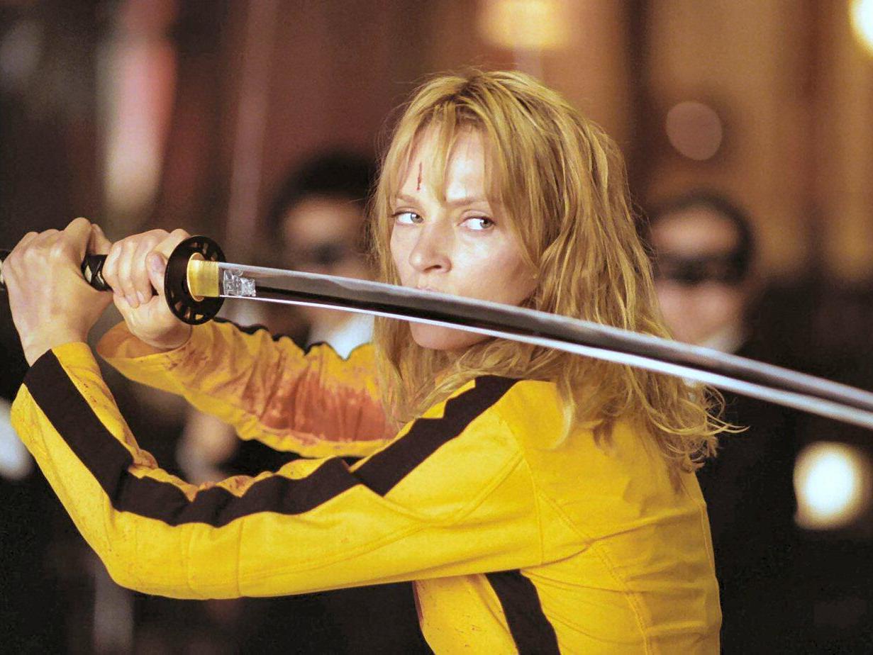 Uma Thurman in Tarantino’蝉 2003 cult classic ‘Kill Bill’