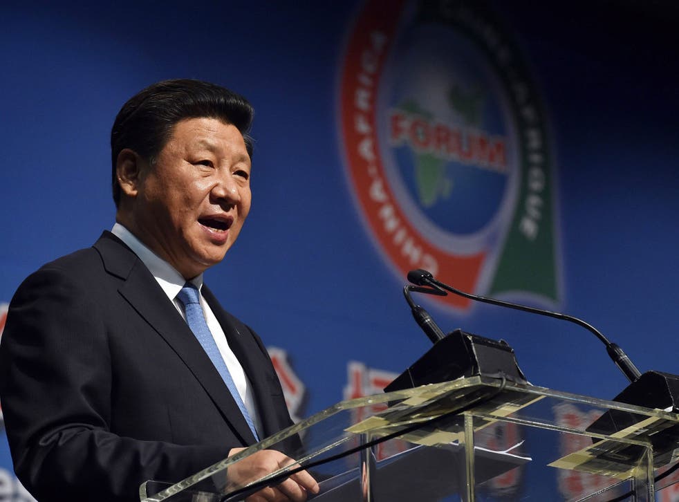 Chinese President Xi Jinping addressing delegates at the opening of the Forum on China-Africa Co-operation (Focac) Summit being held in Sandton, Johannesburg, South Africa, 04 December 2015.