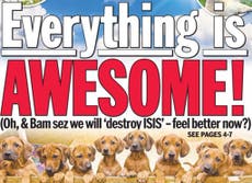 NY Daily News hits back with front page saying 'Everything is awesome'