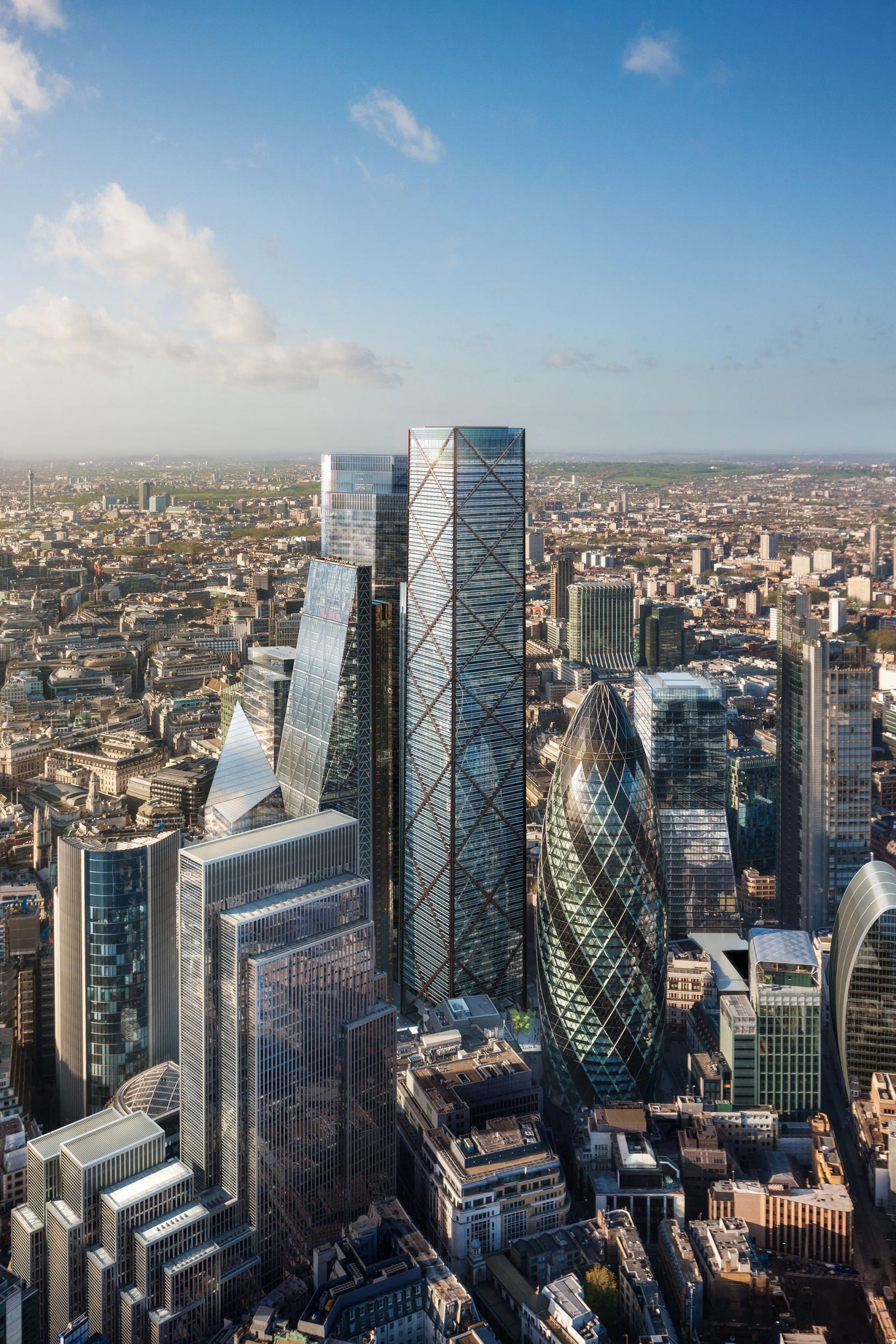 1 Undershaft will tower over the Gherkin (Image: DBOX for Eric Parry Architects)