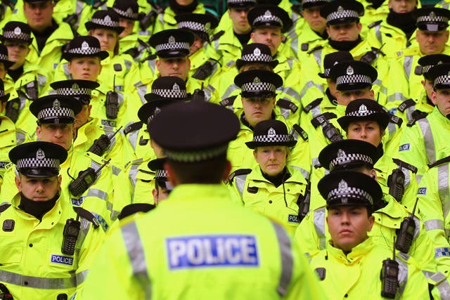 The number of police officers in England and Wales is at a record low