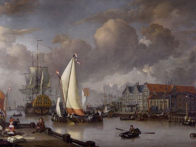 Jan Claesz Rietschoof’s ‘View of Oostereiland’, one of the paintings stolen from the Westfries Museum