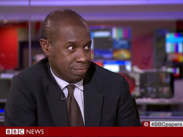 Clive Myrie presents the late-night BBC 'The Papers' programme