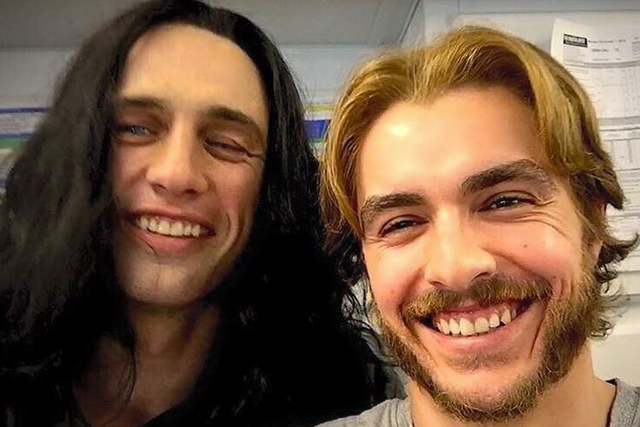 &#13;
James and Dave Franco as Tommy Wiseau and Greg Sestero during The Masterpiece filming&#13;