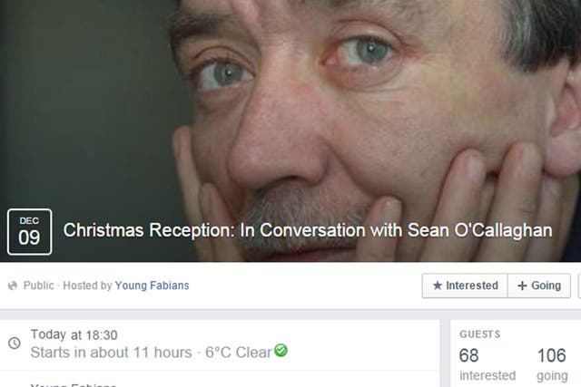 The Young Fabians' event page on Facebook