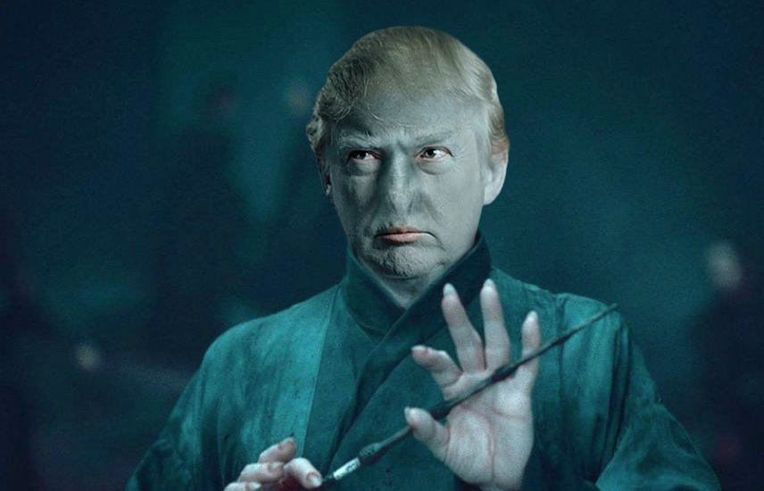 Donald Trump as Harry Potter's arch-nemesis Voldemort