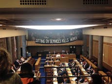 Sisters Uncut 'shut down' council meeting over domestic violence cuts