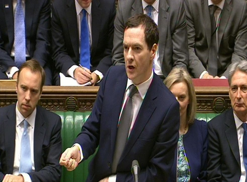 George Osborne standing in for David Cameron at Prime Minister's Questions