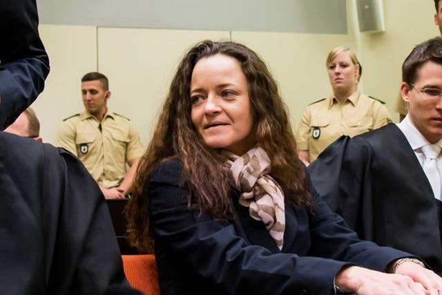 Beate Zschaepe in court in Munich