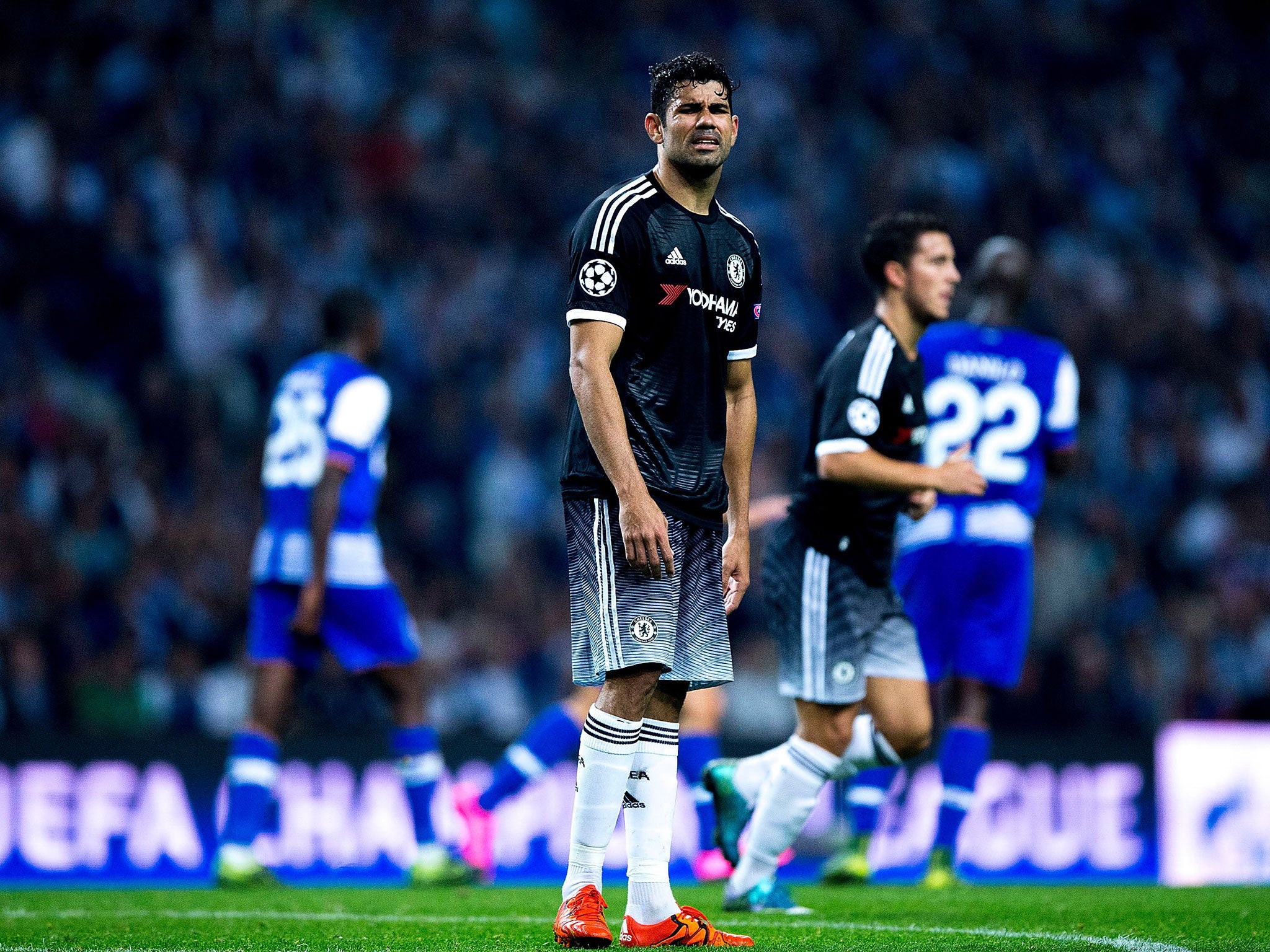 Diego Costa during Chelsea's defeat to Porto in September