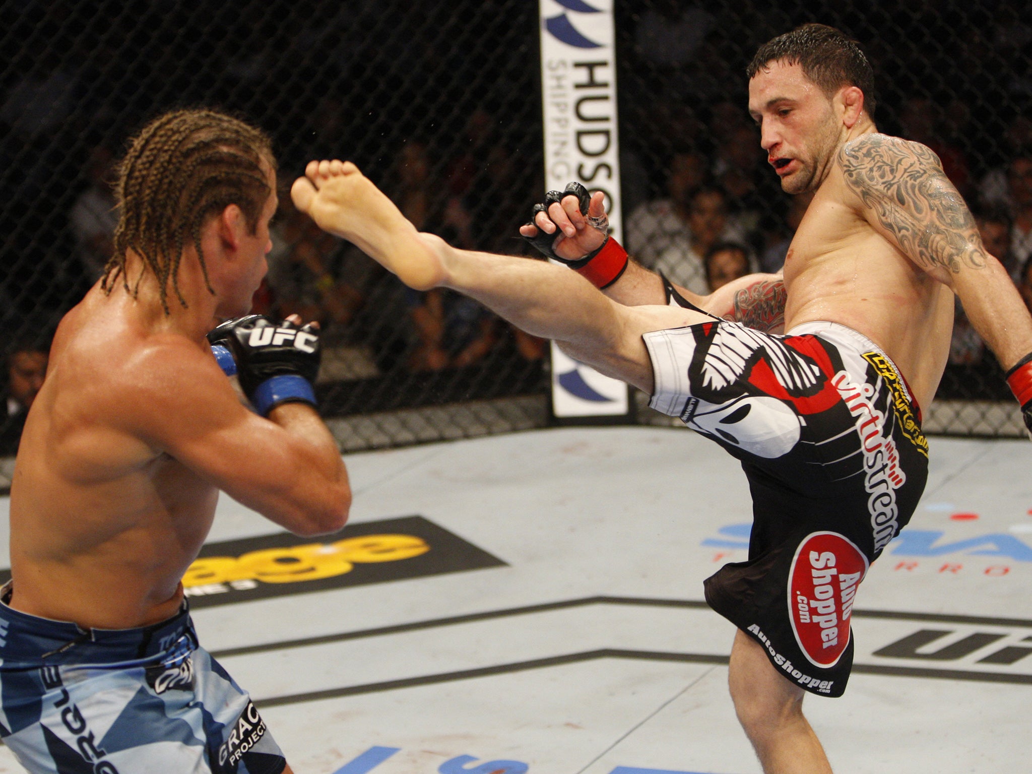 Frankie Edgar (right) fought in multiple divisions