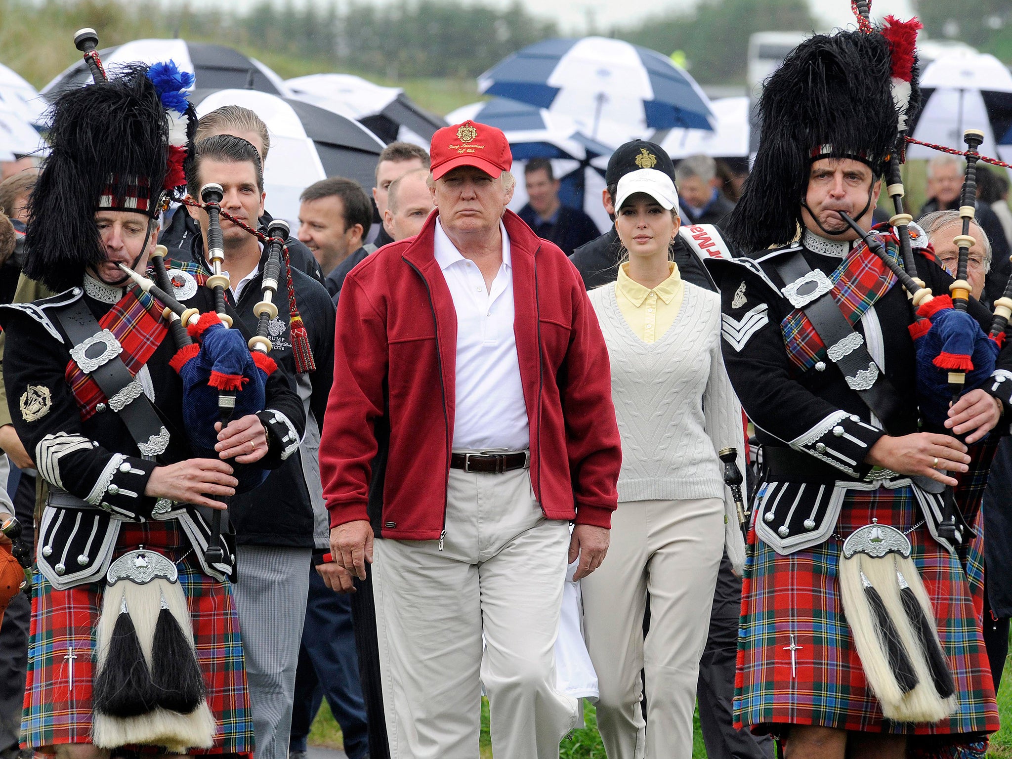 The US presidential hopeful owns several golf courses in the country