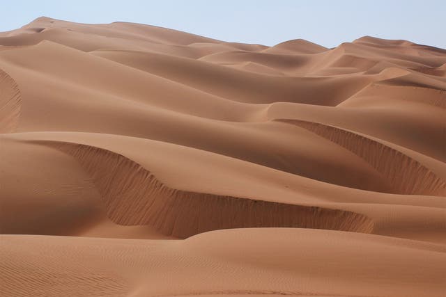 While there is a vast amount of sand in the world's deserts, it is often too round and smooth for use in construction