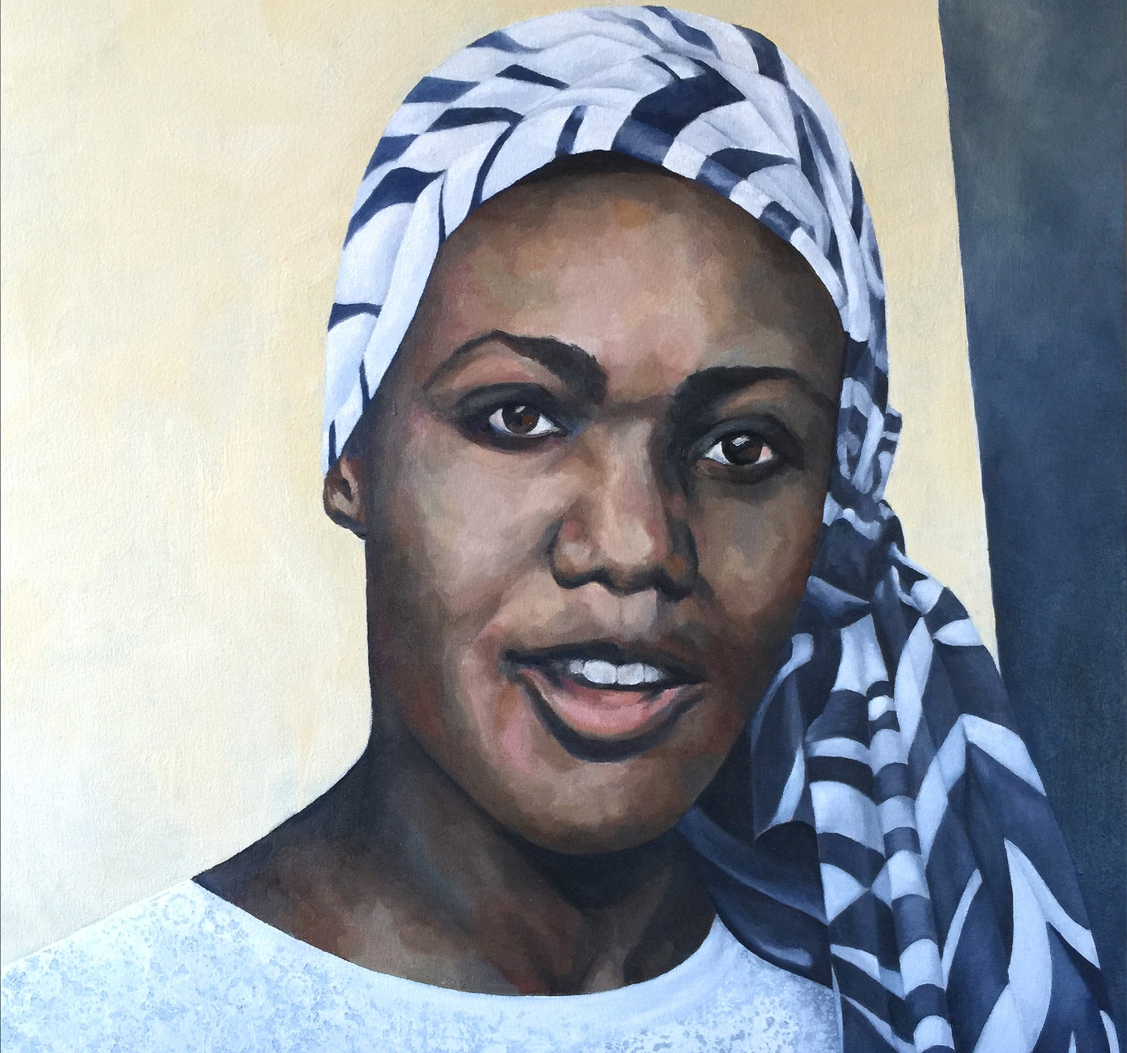 The portrait of Lucy Banda Sichone, by Deirdre Saunder, was unveiled at Oxford’s Rhodes House on Wednesday